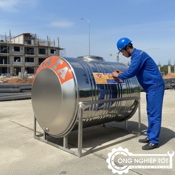 Kiểm định bồn inox 1000L tại Công Nghiệp Tốt